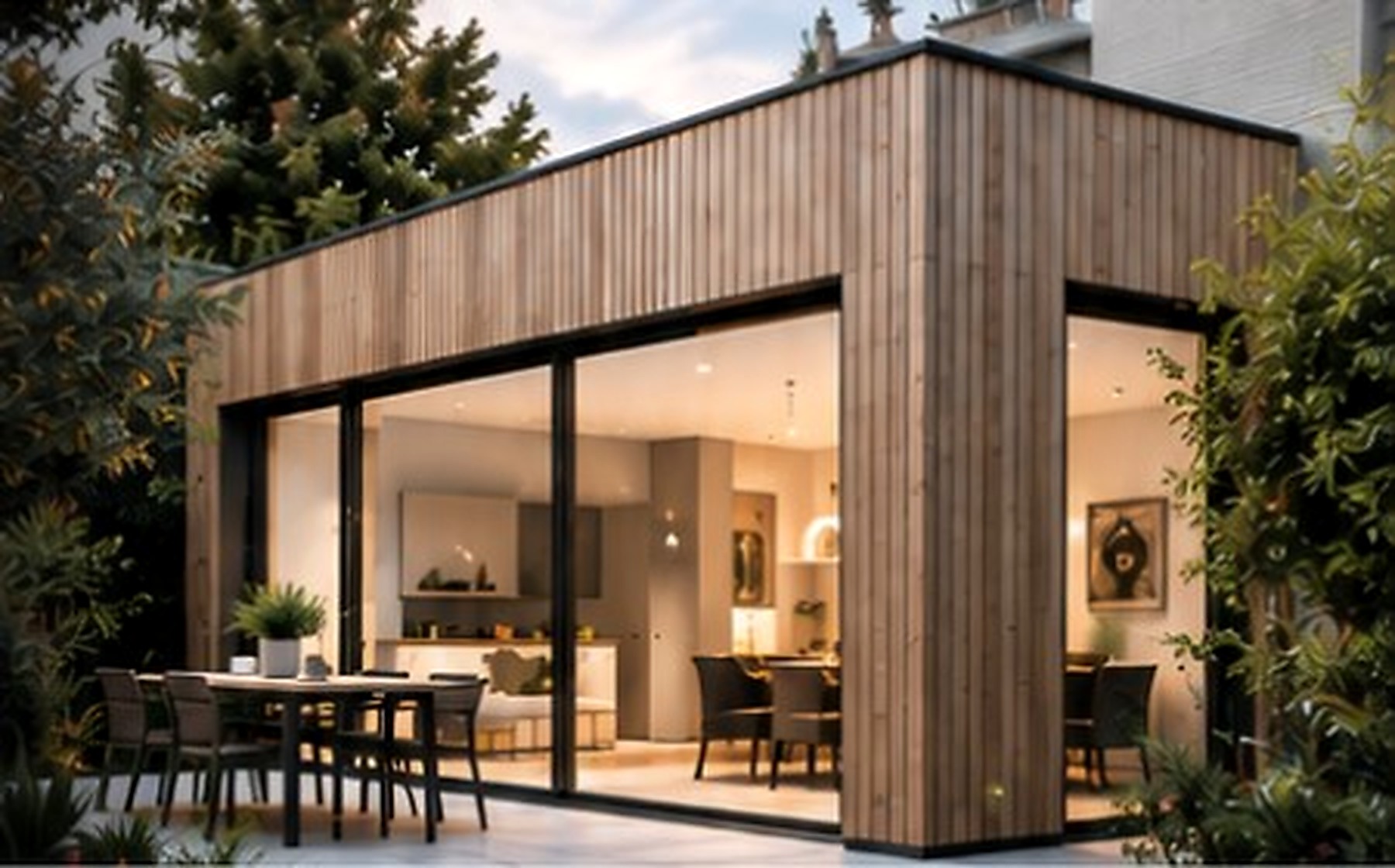 Extension bois contemporaine